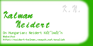 kalman neidert business card